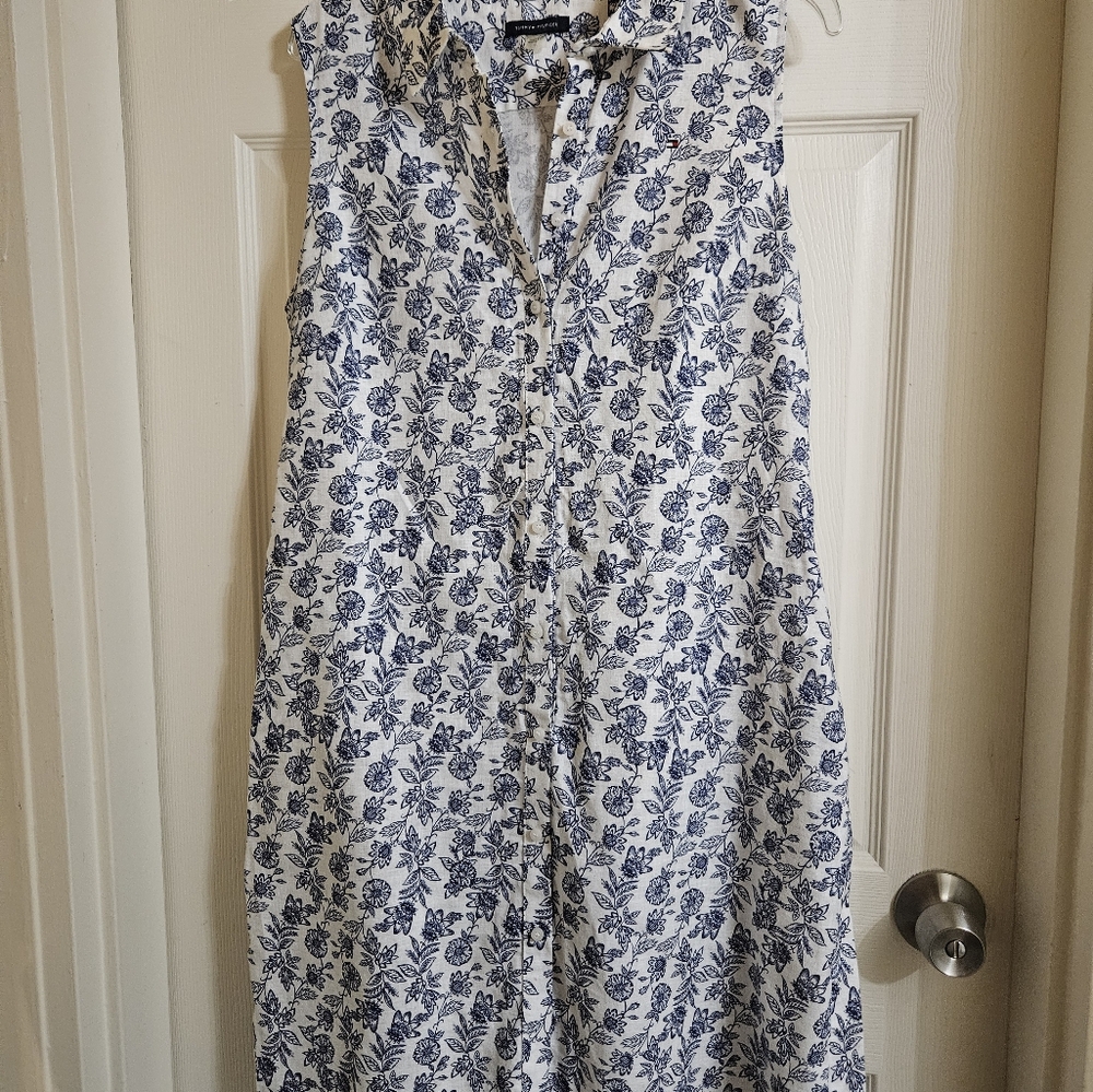 Tommy Hilfiger Blue Floral Pattern Top - Picture 4 of 5